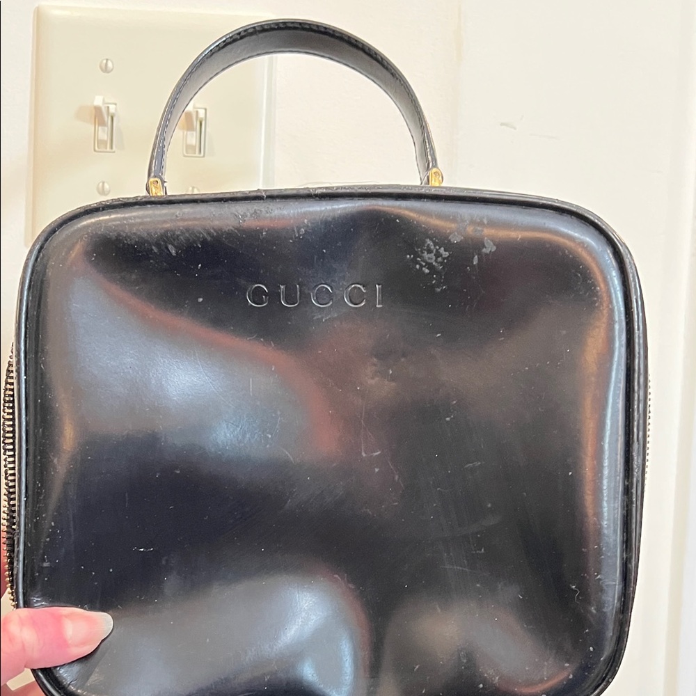 Gucci Black Leather Vanity - marks and peeling